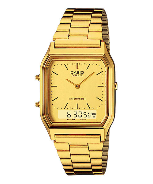 Casio Vintage AQ-230GA-9D Gold Analog-Digital Watch