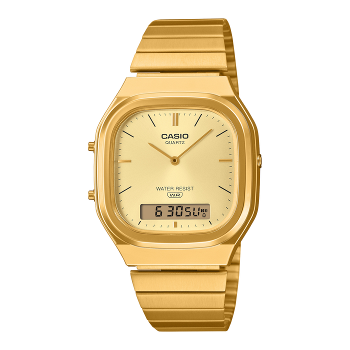 Casio Vintage AQ-240EG-9A Gold Analog-Digital Watch