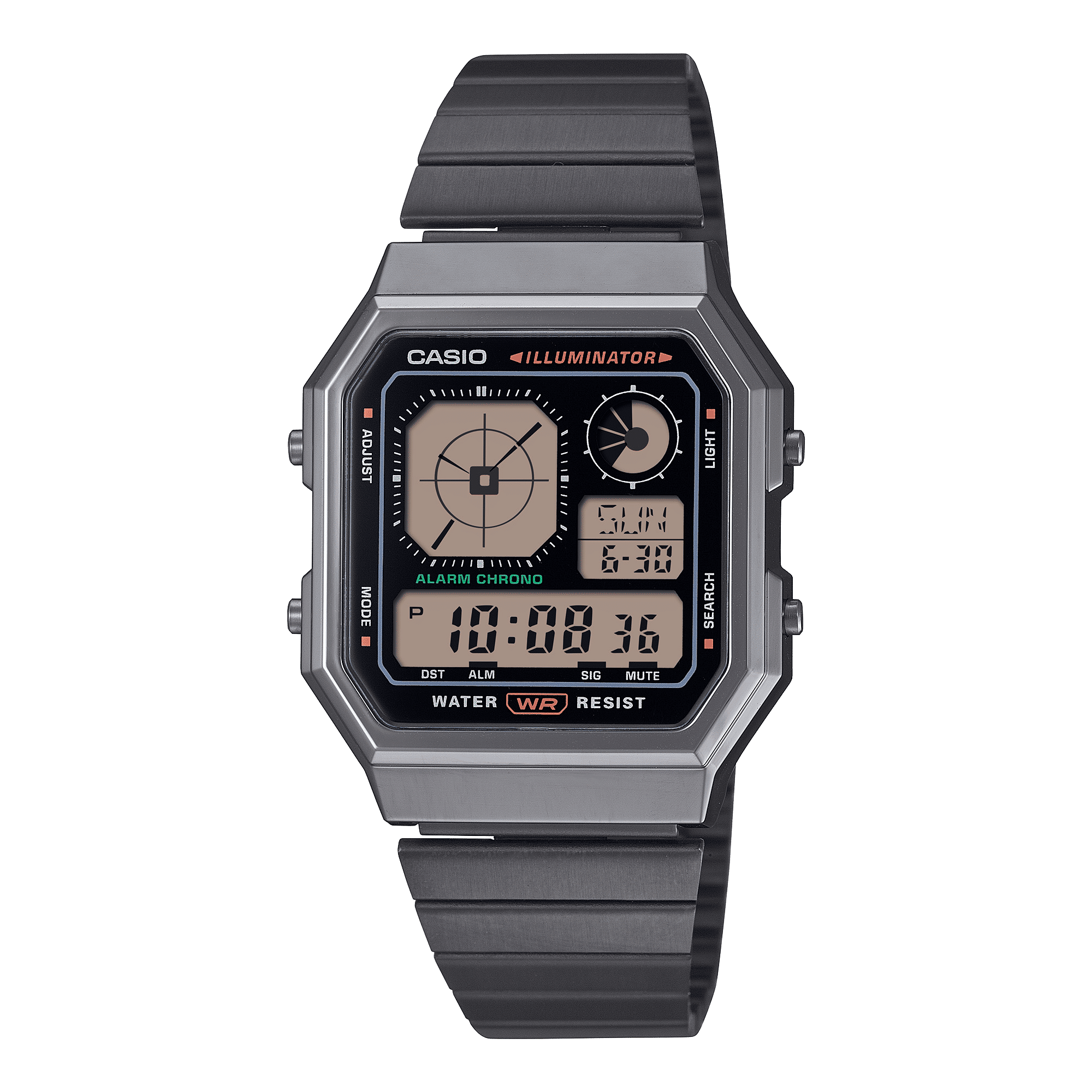 Casio Vintage A130WEGG-1A black IP digital watch