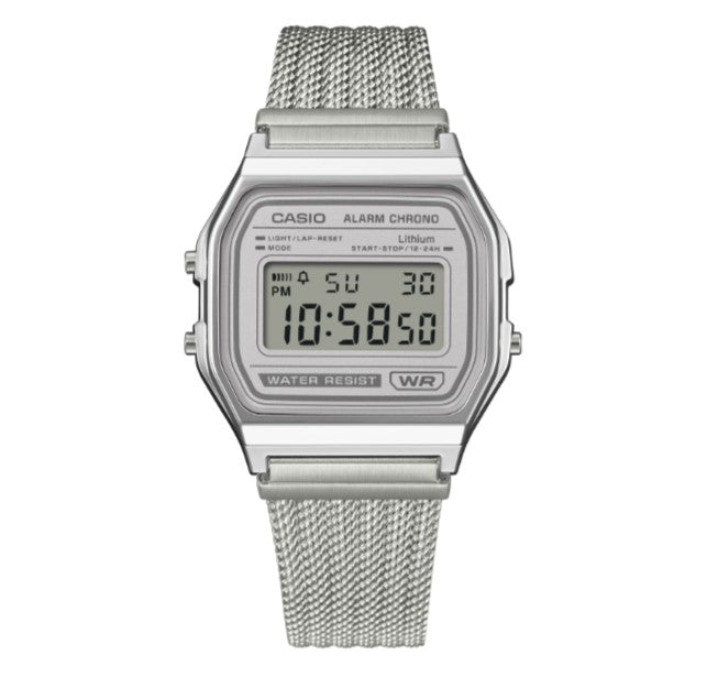 Casio Vintage A158WEM-7 Mesh Band Digital Watch