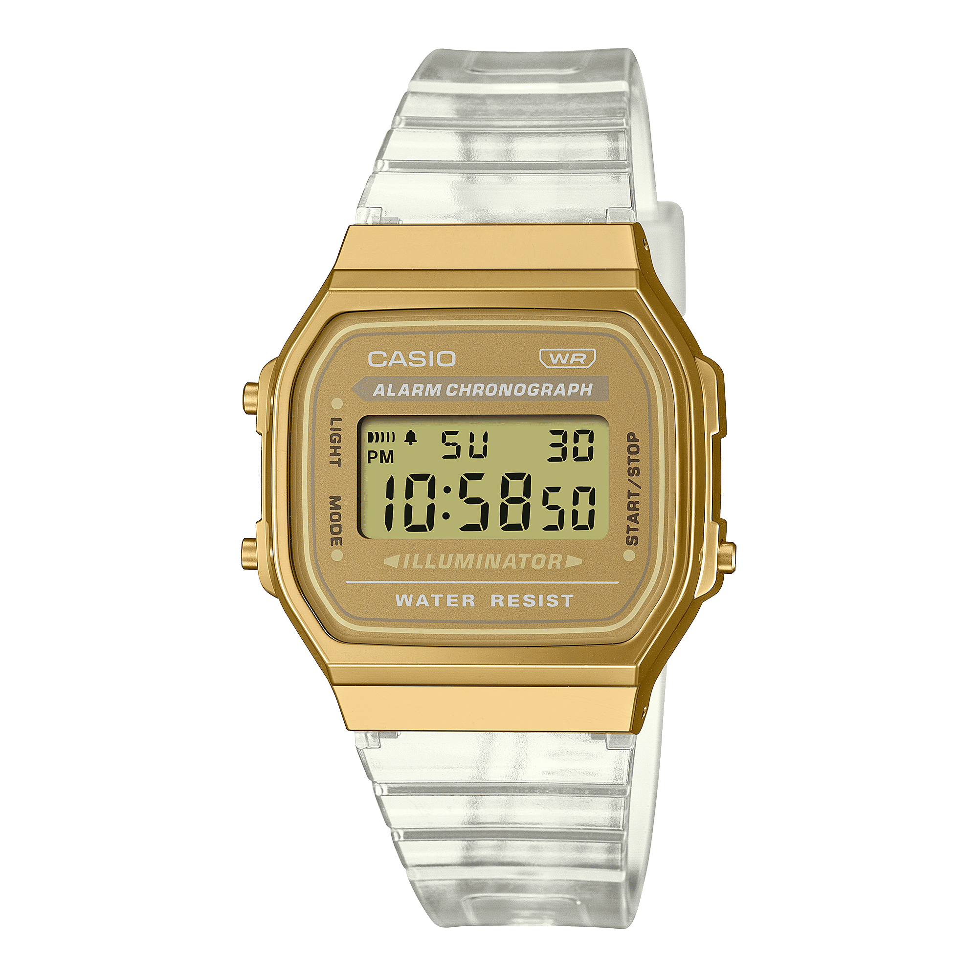 Casio Vintage A168XESG-9A gold digital watch