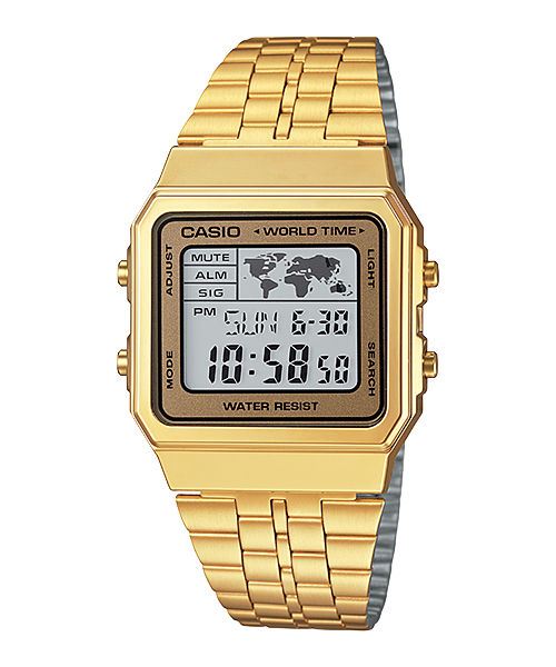 Casio Vintage A500WGA-9 gold digital watch