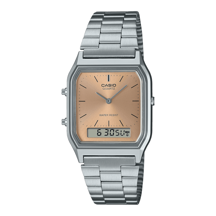 Casio Vintage AQ-230A-4AMQY Orange Analog-Digital Watch