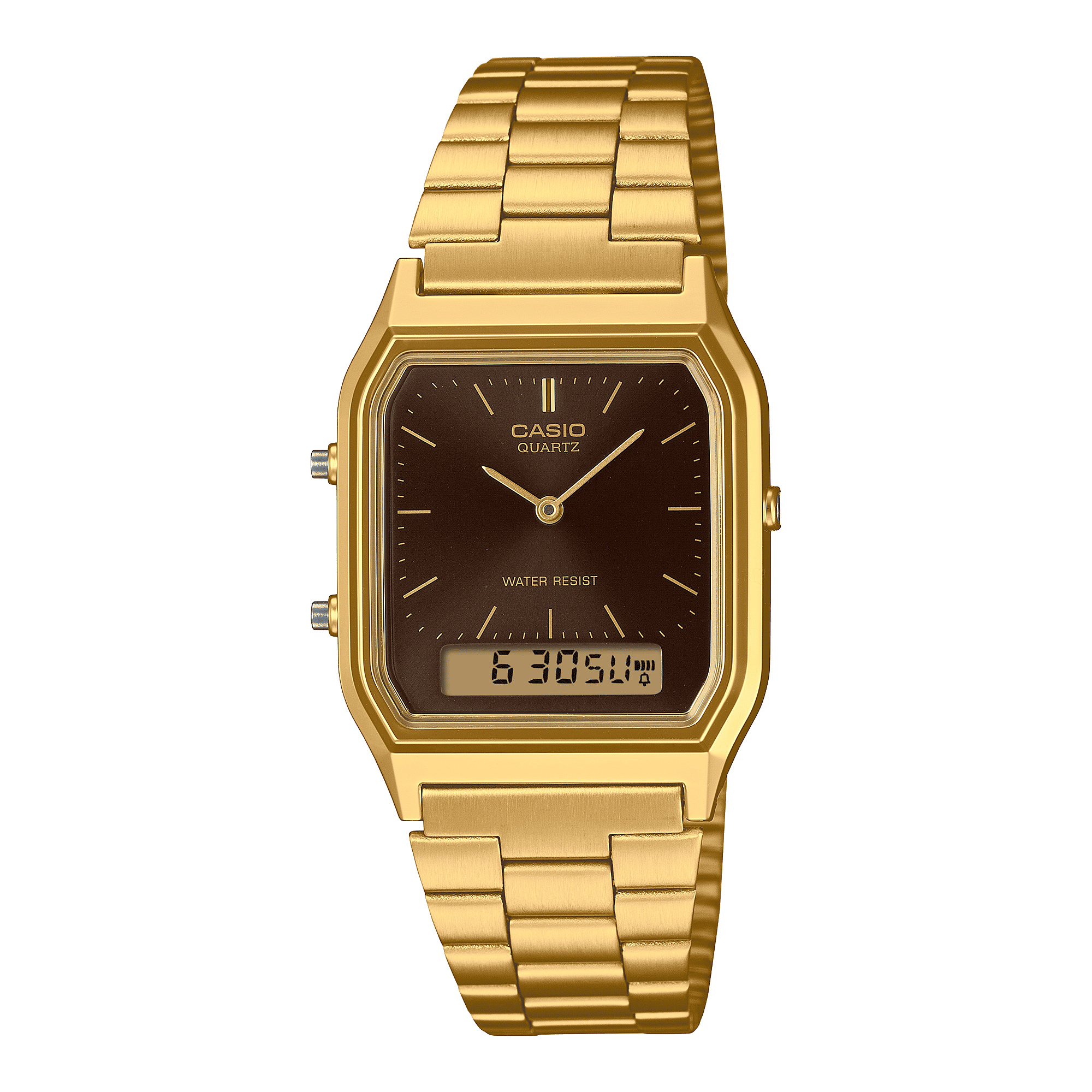 Casio Vintage AQ-230GA-5AMQY brown analog-digital watch