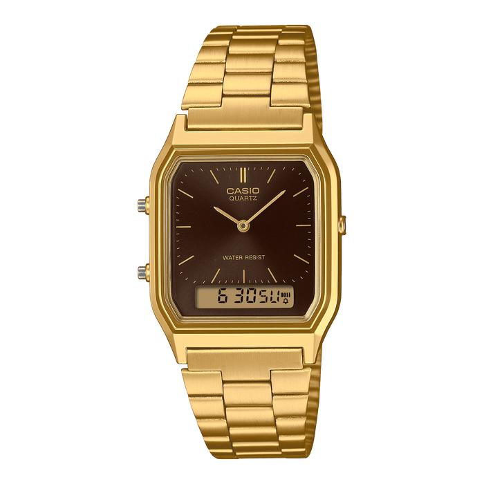 Casio Vintage AQ-230GA-5AMQY Brown Analog-Digital Watch