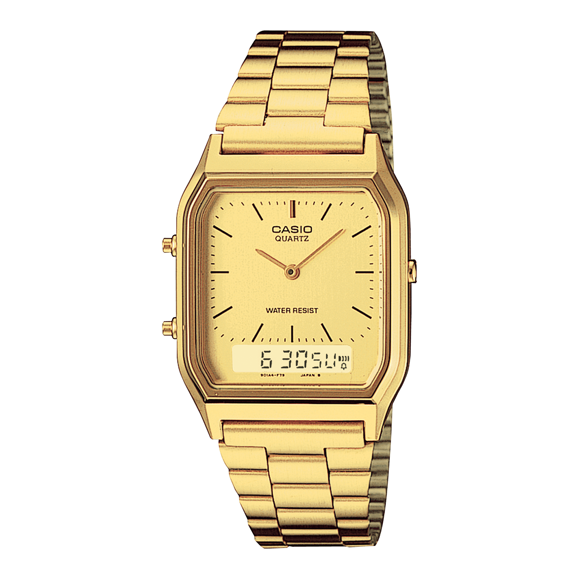 Casio Vintage AQ-230GA-9D gold analog-digital watch