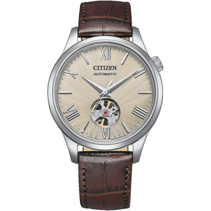 Citizen Mechanical Open Heart NH9130-17A — Champagne Dial, 40mm