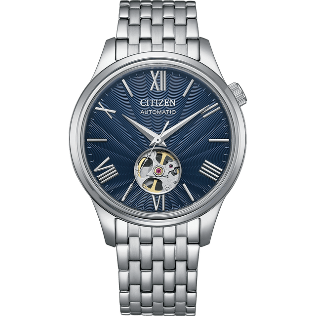 Citizen Mechanical Open Heart NH9130-84L — Blue Dial, 40mm