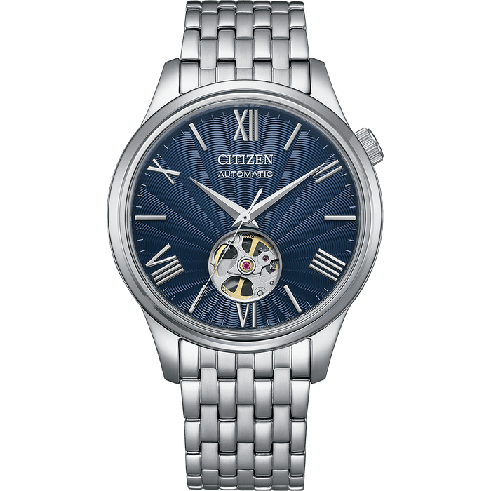 Citizen Mechanical Open Heart NH9130-84L — Blue Dial, 40mm