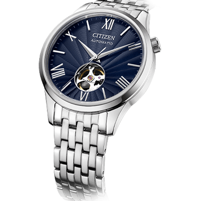 Citizen Mechanical Open Heart NH9130-84L — Blue Dial, 40mm