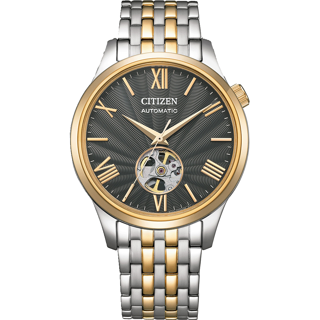Citizen Mechanical Open Heart NH9136-88H grey dial front