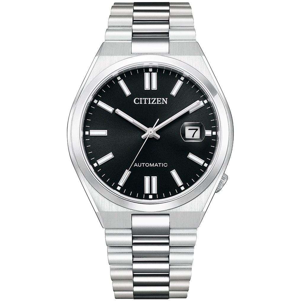 Citizen Tsuyosa NJ0150-81E black sunray dial front