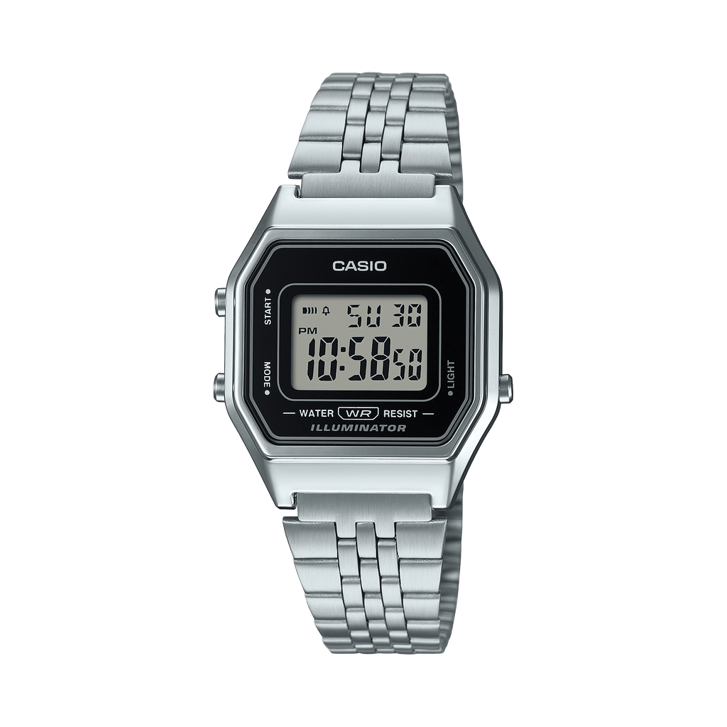 Casio Vintage LA680WA-1 silver digital watch