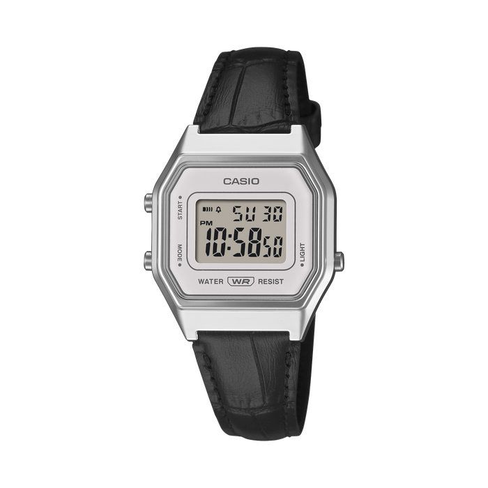 Casio Vintage LA680WEL-1 Leather Band Digital Watch